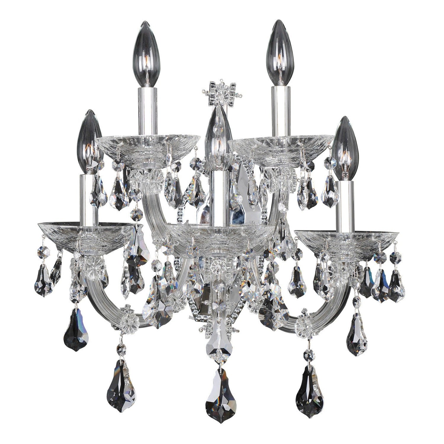 Allegri - 023421-010-FR001 - Five Light Wall Bracket - Brahms - Chrome