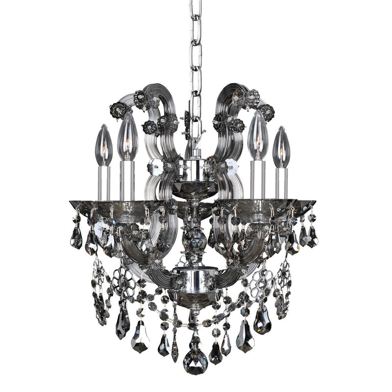 Allegri - 023453-010-FR006 - Five Light Chandelier - Brahms - Chrome