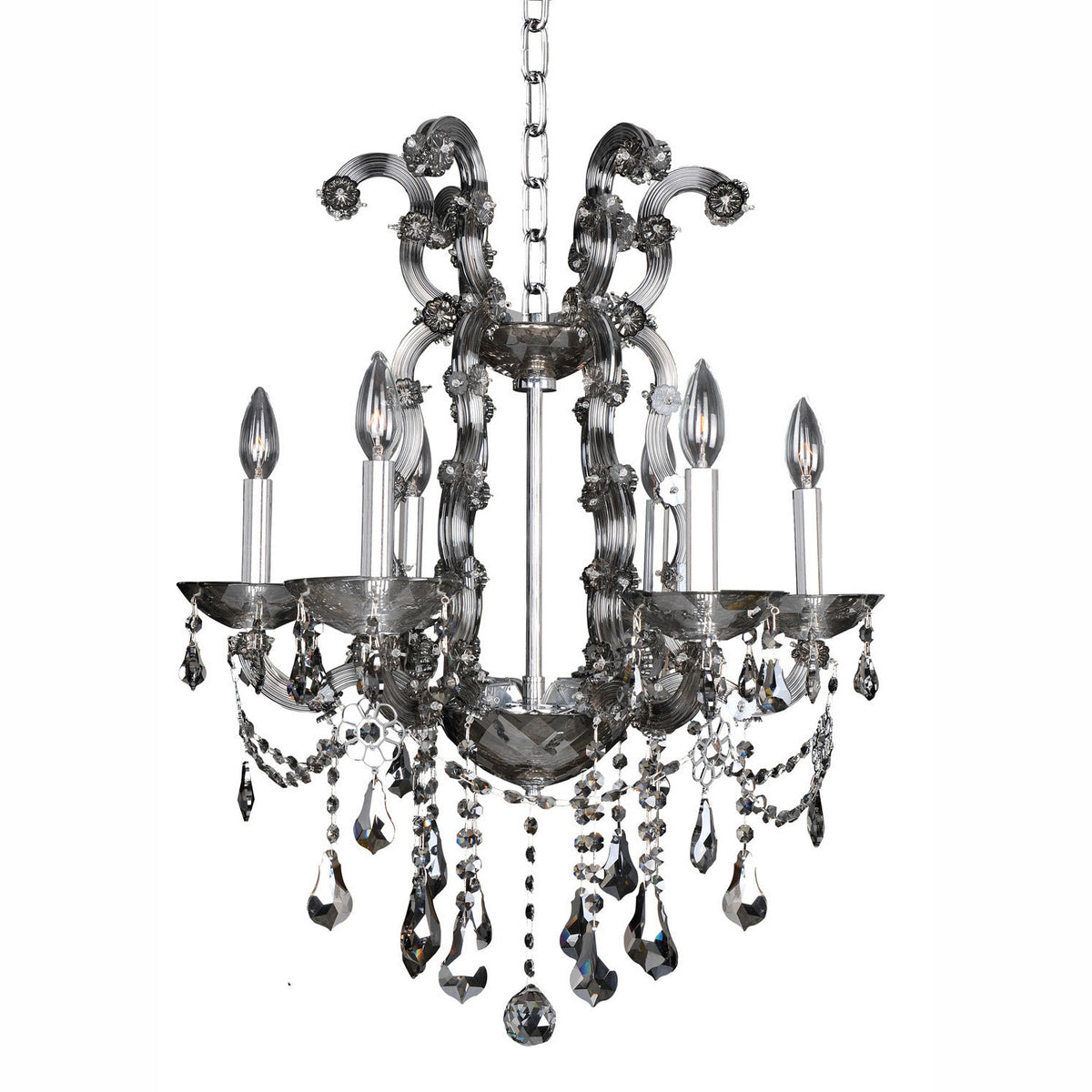 Allegri - 023455-010-FR006 - Six Light Chandelier - Brahms - Chrome