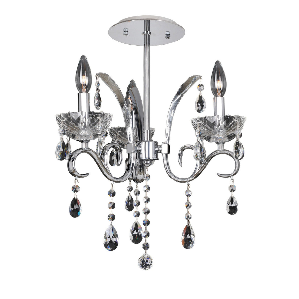 Allegri - 023851-010-FR001 - Three Light Flush Mount - Catalani - Chrome