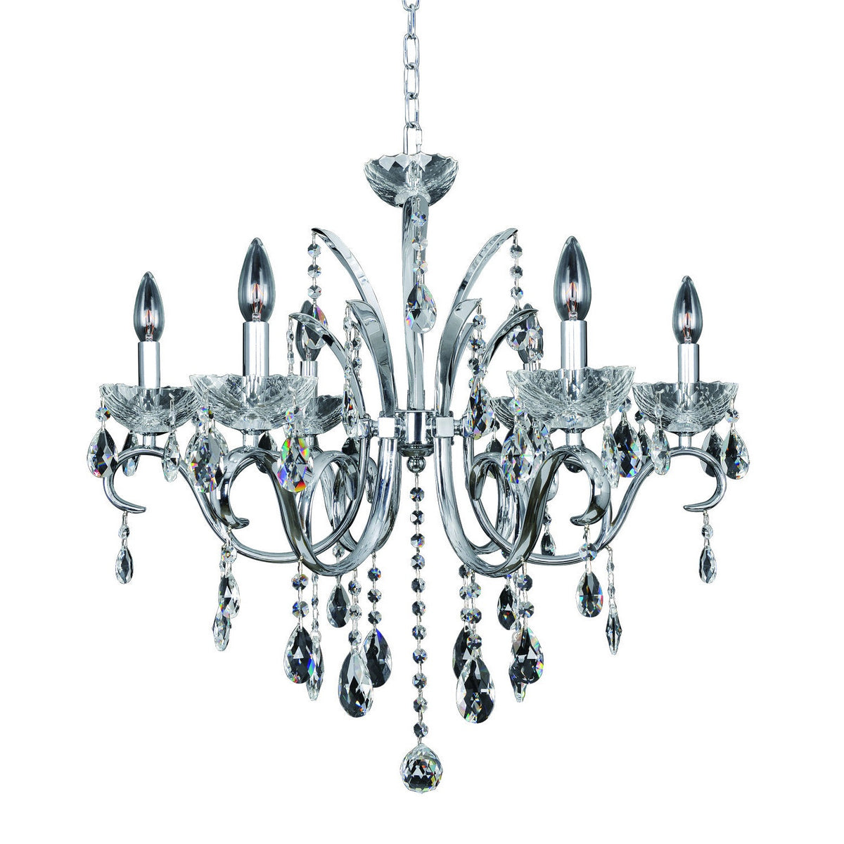 Allegri - 023854-010-FR001 - Six Light Chandelier - Catalani - Chrome