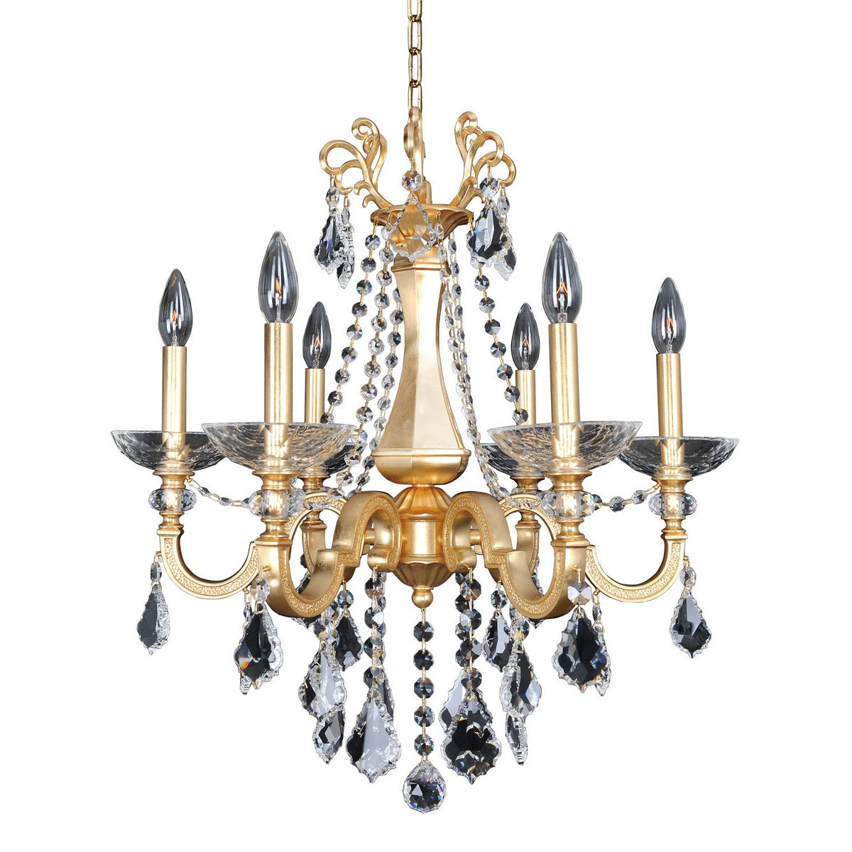 Allegri - 025450-011-FR001 - Six Light Chandelier - Barret - French Gold