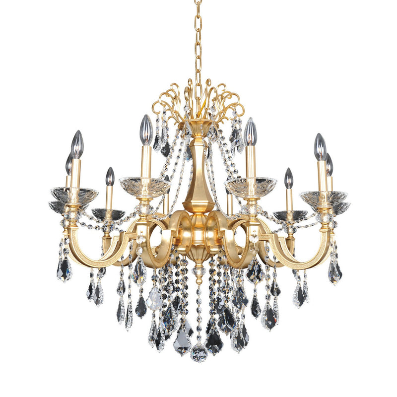 Allegri - 025452-011-FR001 - Ten Light Chandelier - Barret - French Gold