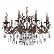 Allegri - 025650-013-FR001 - Ten Light Chandelier - Avelli - Sienna Bronze W-Antique Silver Leaf accents.