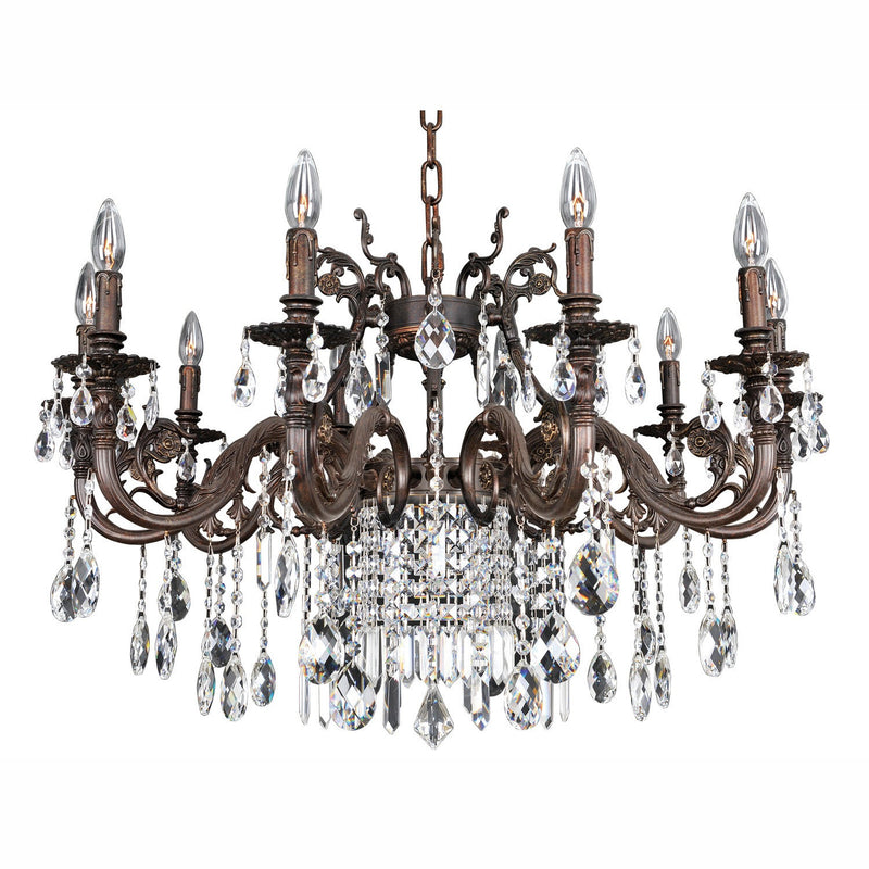 Allegri - 025650-013-FR001 - Ten Light Chandelier - Avelli - Sienna Bronze W-Antique Silver Leaf accents.