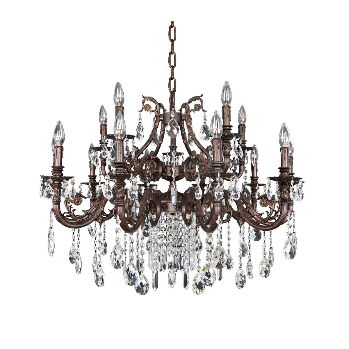 Allegri - 025651-013-FR001 - 15 Light Chandelier - Avelli - Sienna Bronze W-Antique Silver Leaf accents.