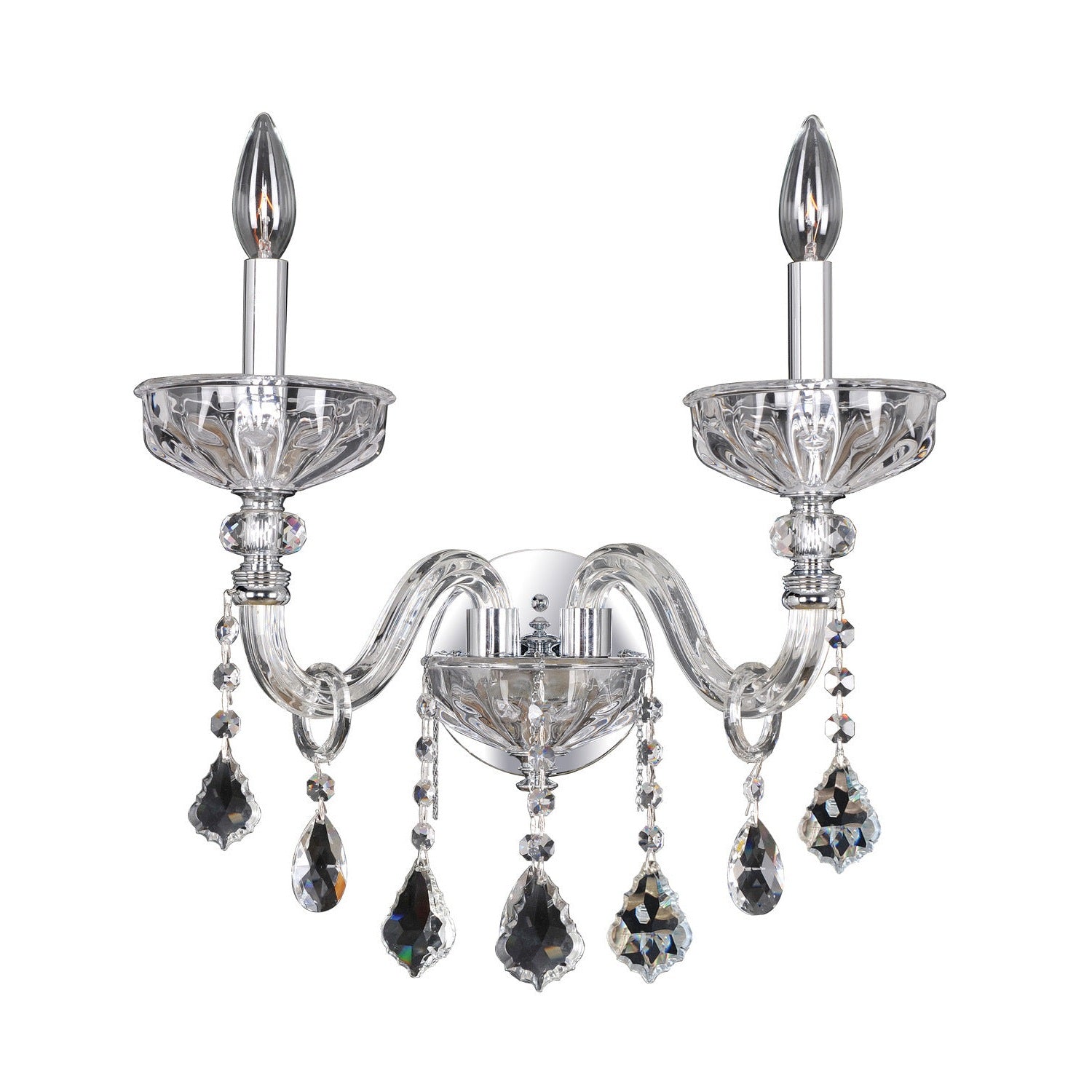 Allegri - 026021-010-FR001 - Two Light Wall Bracket - Clovio - Chrome