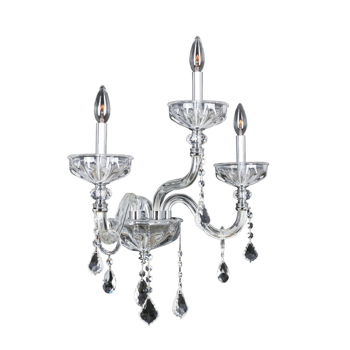 Allegri - 026022-010-FR001 - Three Light Wall Bracket - Clovio - Chrome