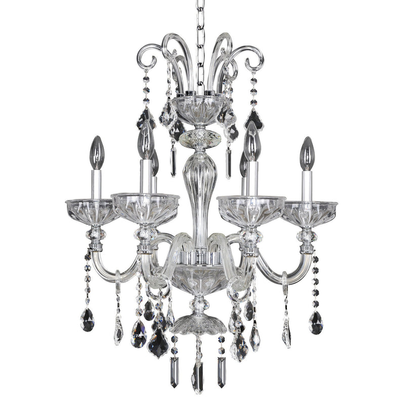 Allegri - 026050-010-FR001 - Six Light Chandelier - Clovio - Chrome