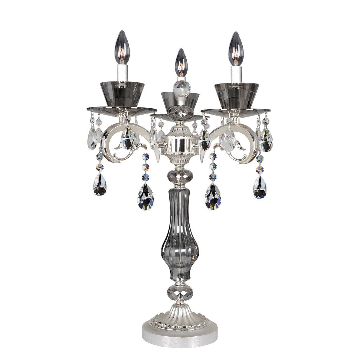 Allegri - 10094-017-FR001 - Three Light Table Lamp - Locatelli - Silver