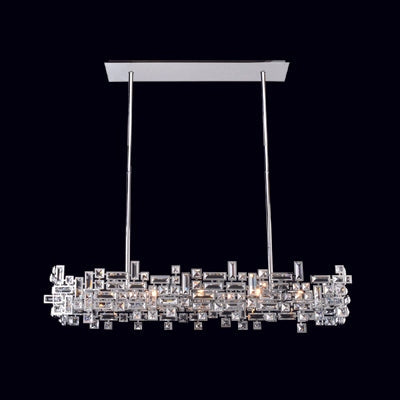 Allegri - 11199-010-FR001 - Eight Light Island Pendant - Vermeer - Chrome