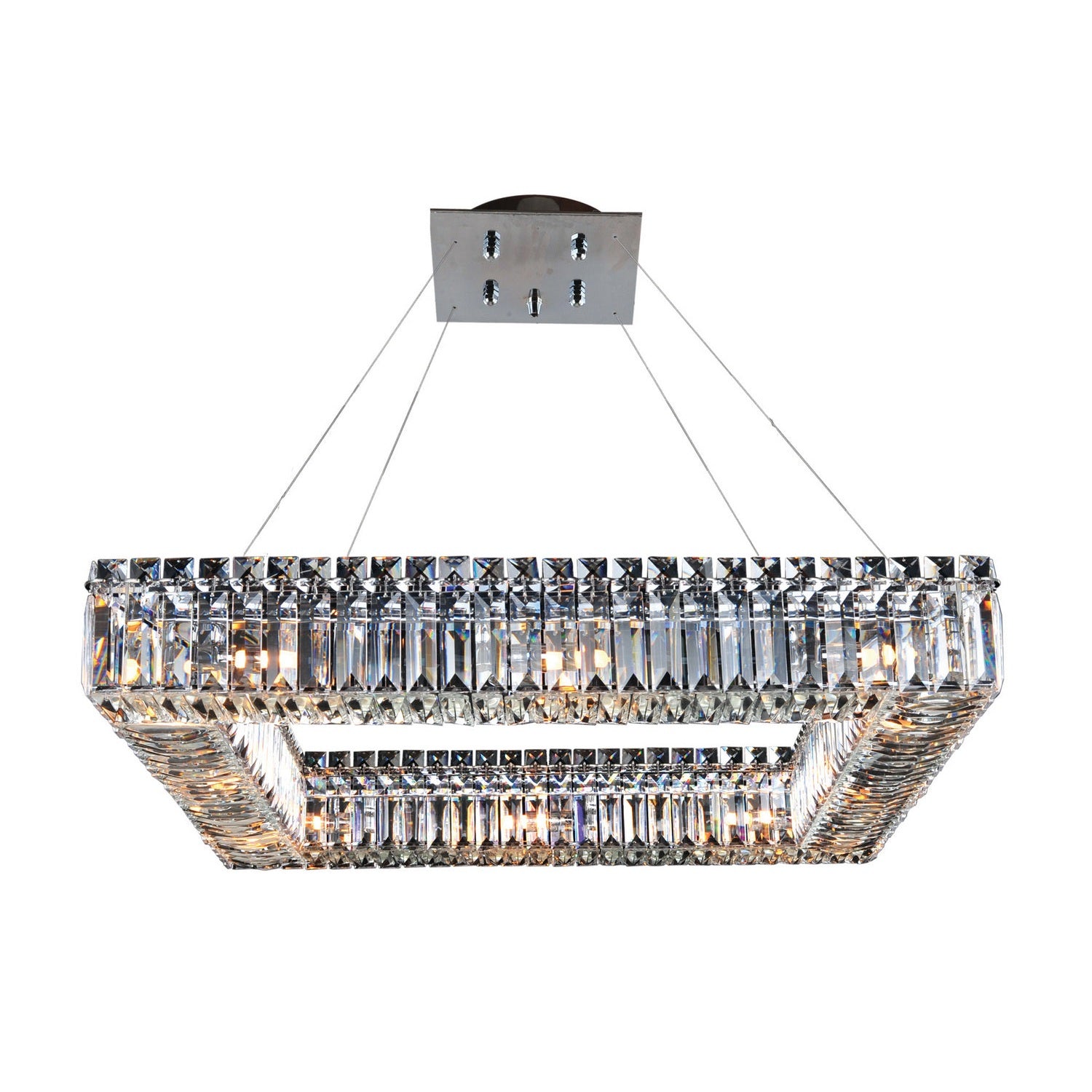 Allegri - 11711-010-FR001 - 12 Light Pendant - Quadro - Polished Chrome
