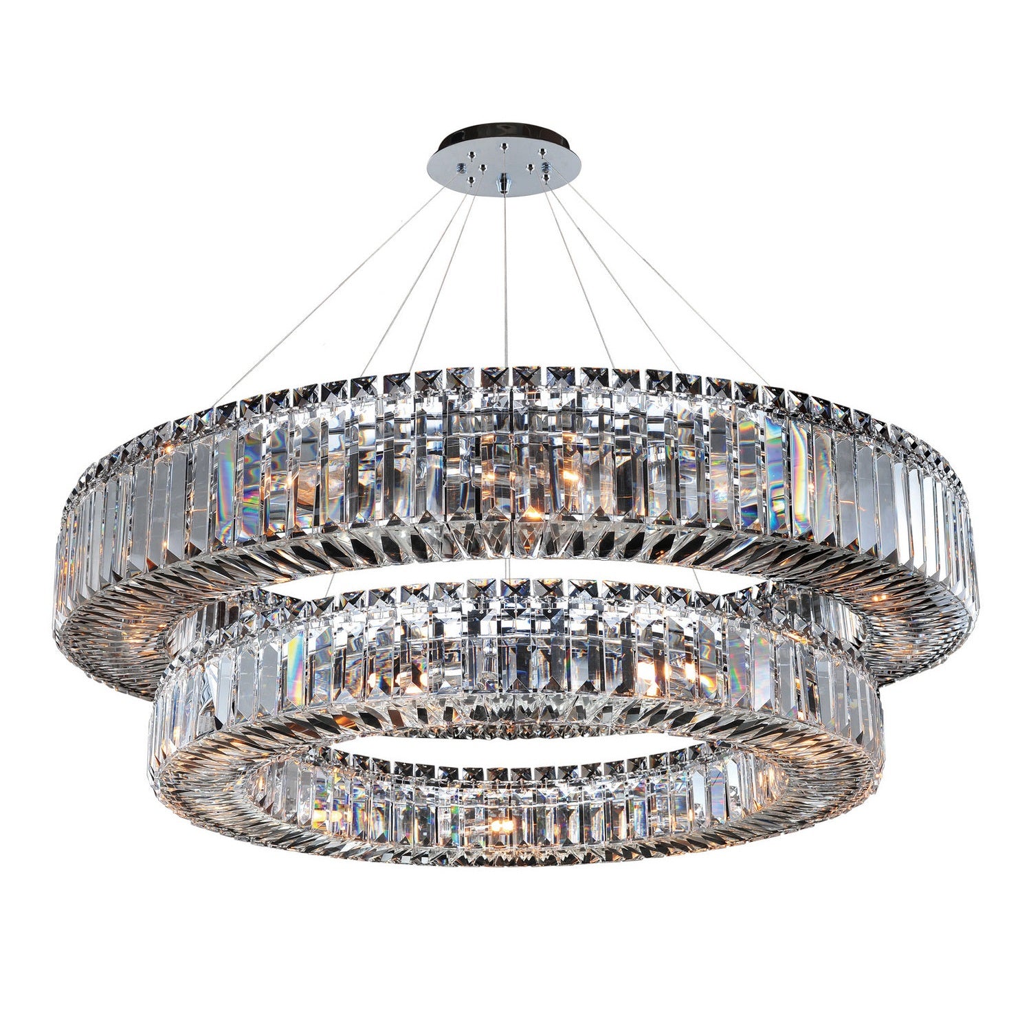 Allegri - 11774-010-FR001 - 21 Light Pendant - Rondelle - Chrome