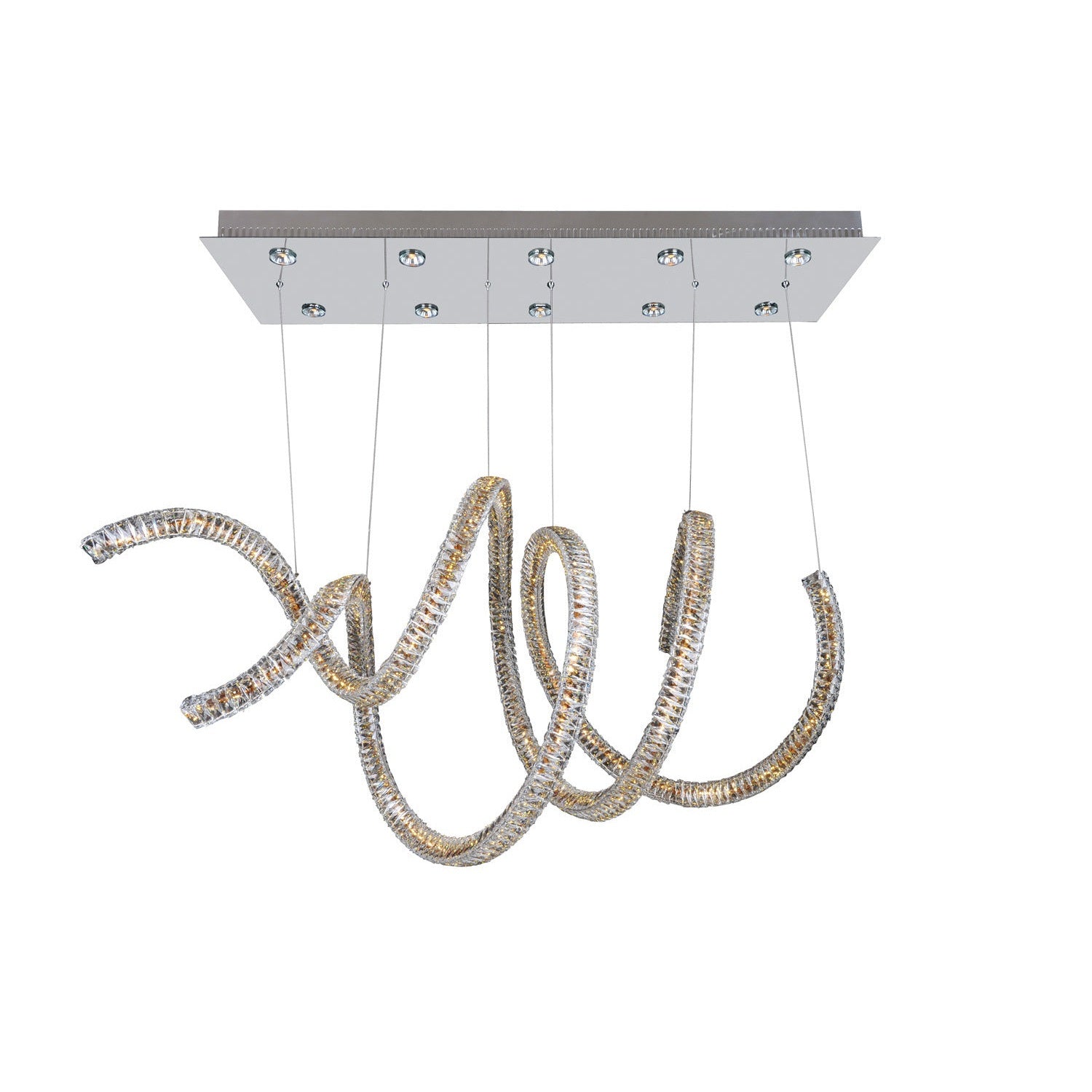 Allegri - 11804-010-SE001 - Ten Light Convertible Pendant - Flush Mount - Ravina - Chrome