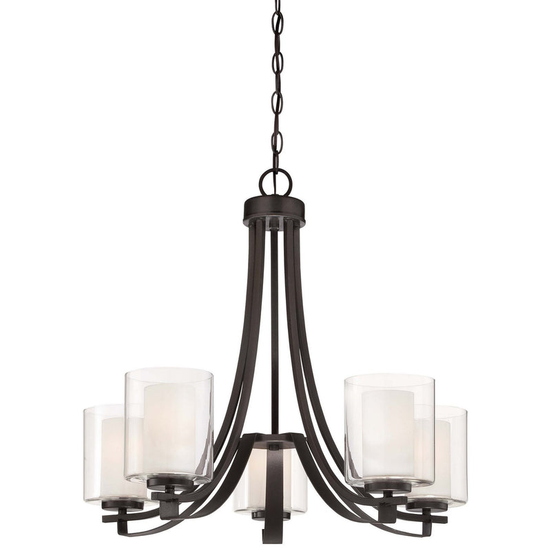 Minka-Lavery - 4105-172 - Five Light Chandelier - Parsons Studio - Smoked Iron