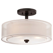 Minka-Lavery - 4107-172 - Three Light Semi Flush Mount - Parsons Studio - Smoked Iron