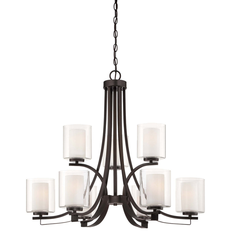 Minka-Lavery - 4109-172 - Nine Light Chandelier - Parsons Studio - Smoked Iron