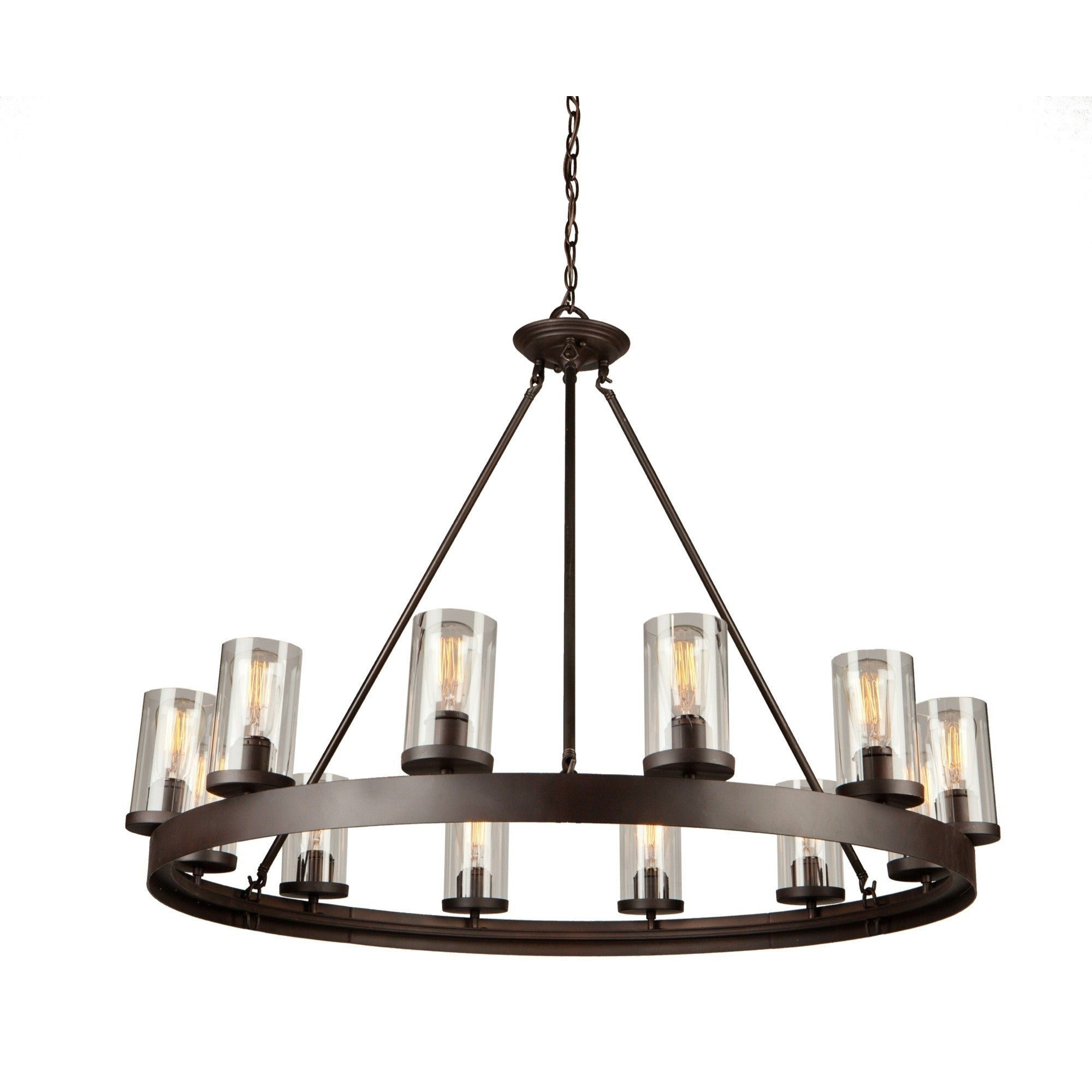Artcraft - AC10002 - 12 Light Chandelier - Menlo Park - Oil Rubbed Bronze