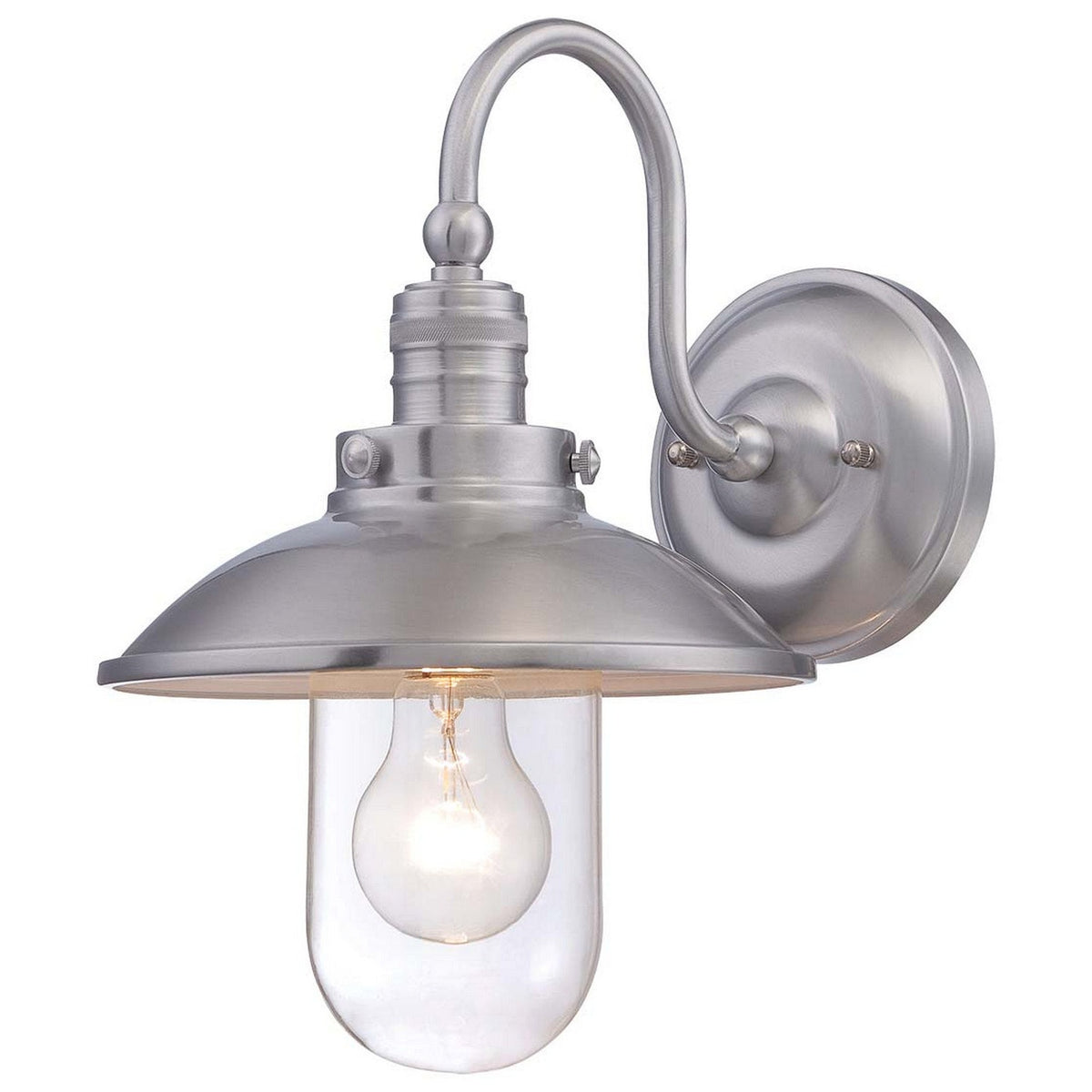 Minka-Lavery - 71163-A144 - One Light Wall Mount - Downtown Edison - Brushed Aluminum