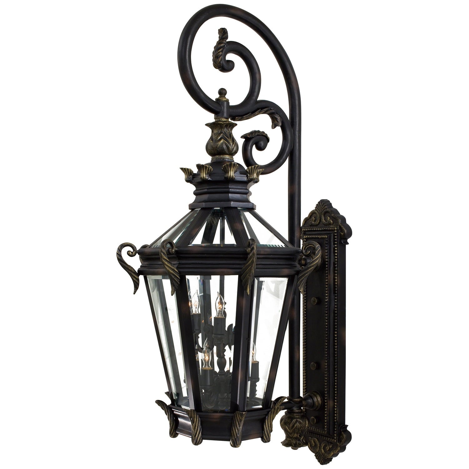 Minka-Lavery - 9091-95 - Nine Light Wall Mount - Stratford Hall - Heritage W/ Gold Highlights