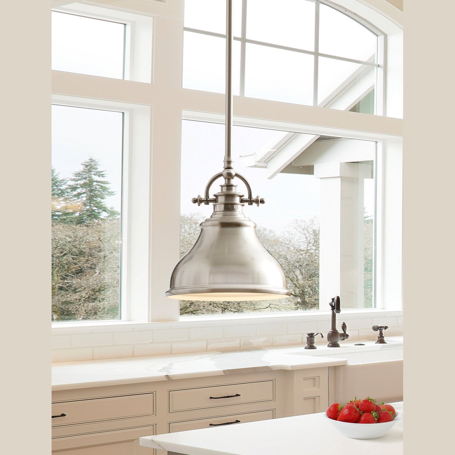 Quoizel - ER1508BN - One Light Mini Pendant - Emery - Brushed Nickel