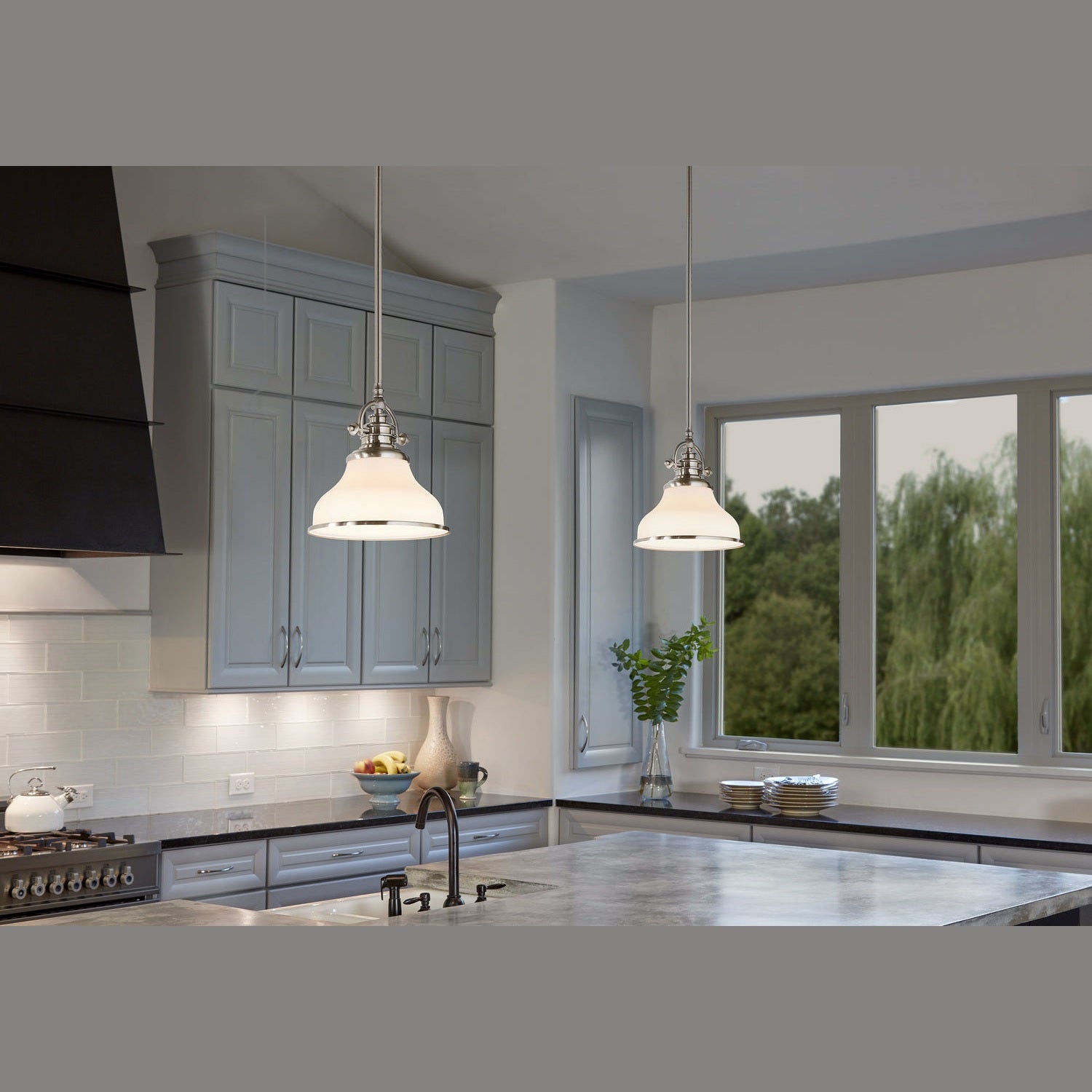 Quoizel - GRT1508BN - One Light Mini Pendant - Grant - Brushed Nickel