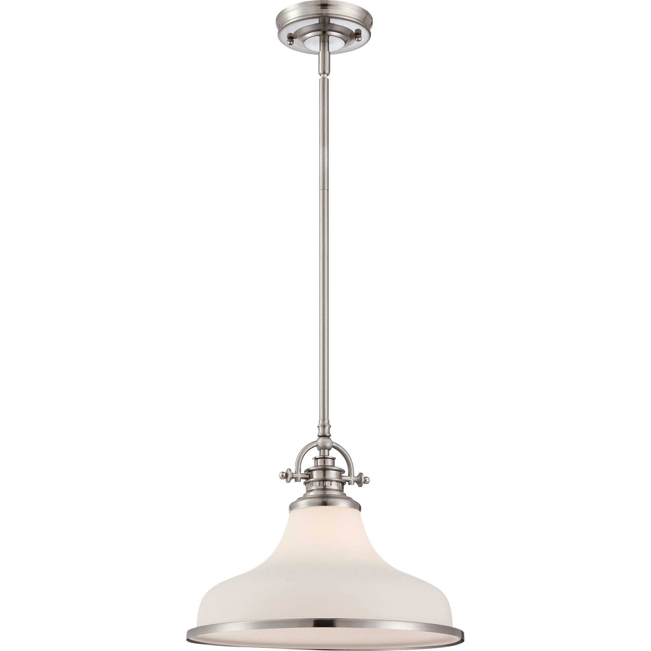 Quoizel - GRT2814BN - One Light Pendant - Grant - Brushed Nickel