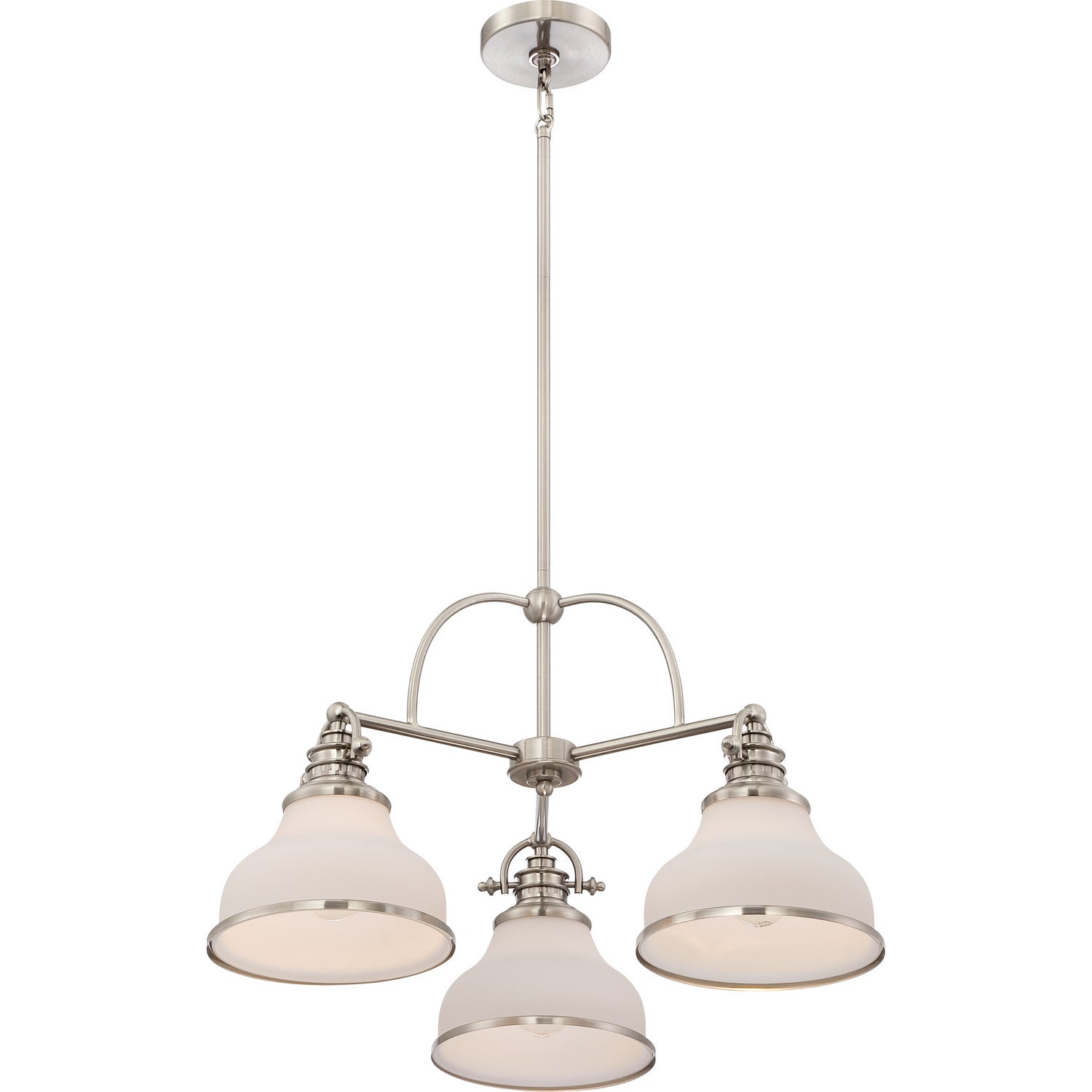 Quoizel - GRT5103BN - Three Light Chandelier - Grant - Brushed Nickel