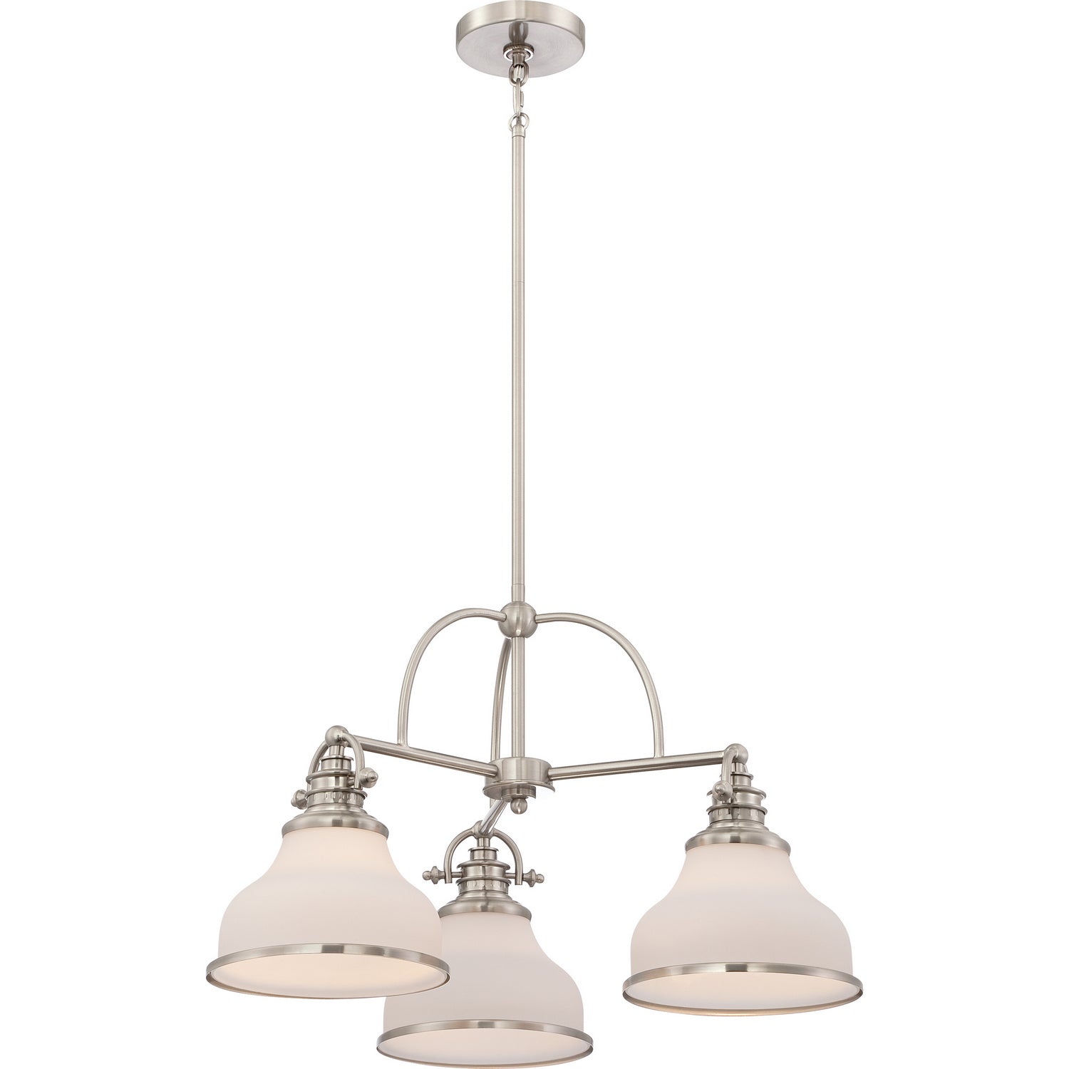 Quoizel - GRT5103BN - Three Light Chandelier - Grant - Brushed Nickel