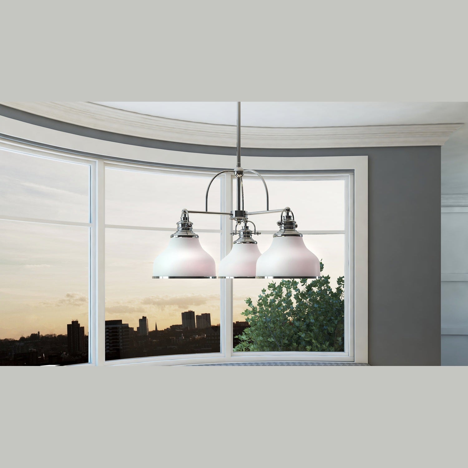 Quoizel - GRT5103BN - Three Light Chandelier - Grant - Brushed Nickel