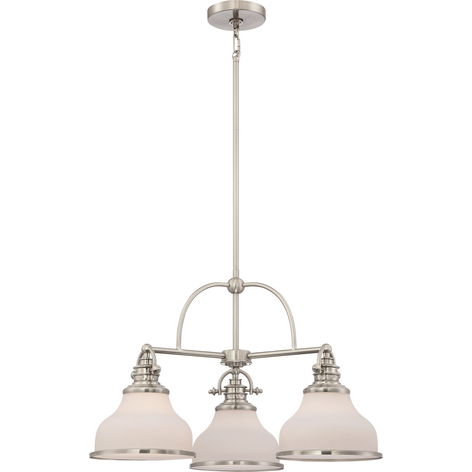 Quoizel - GRT5103BN - Three Light Chandelier - Grant - Brushed Nickel