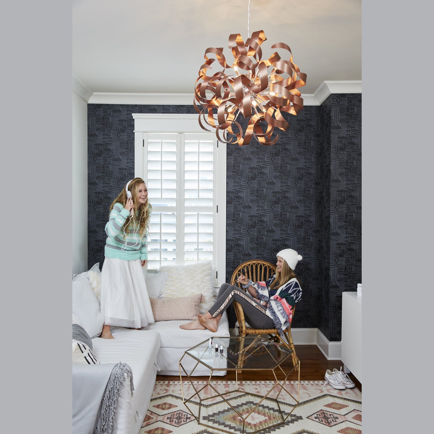 Quoizel - RBN2823SG - 12 Light Pendant - Ribbons - Satin Copper