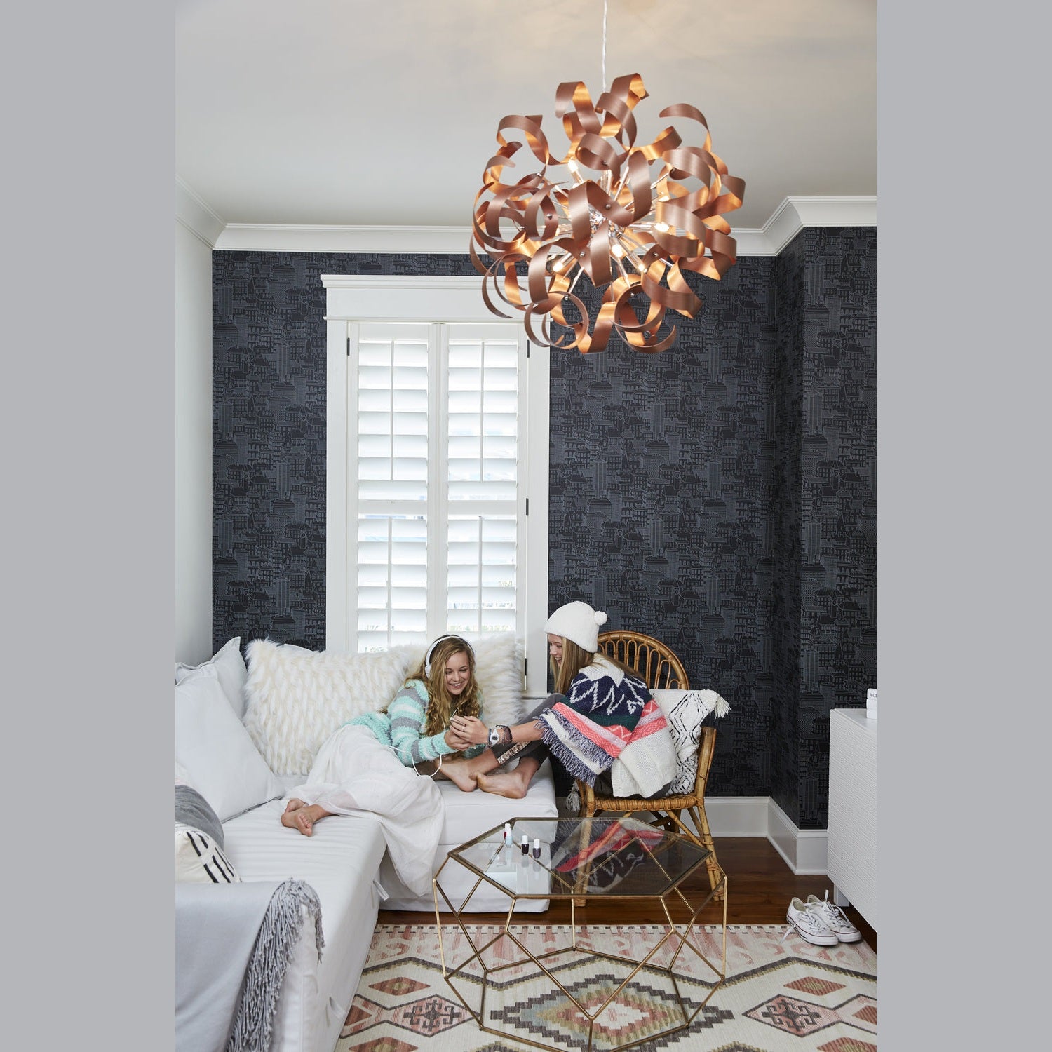 Quoizel - RBN2823SG - 12 Light Pendant - Ribbons - Satin Copper