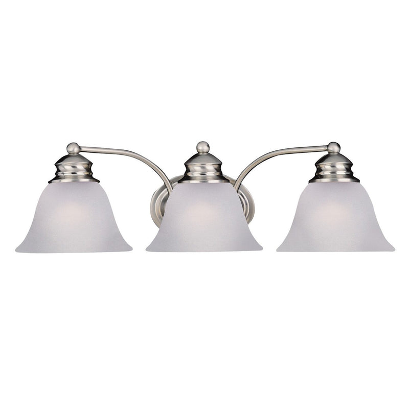 Maxim - 2688FTSN - Three Light Bath Vanity - Malaga - Satin Nickel