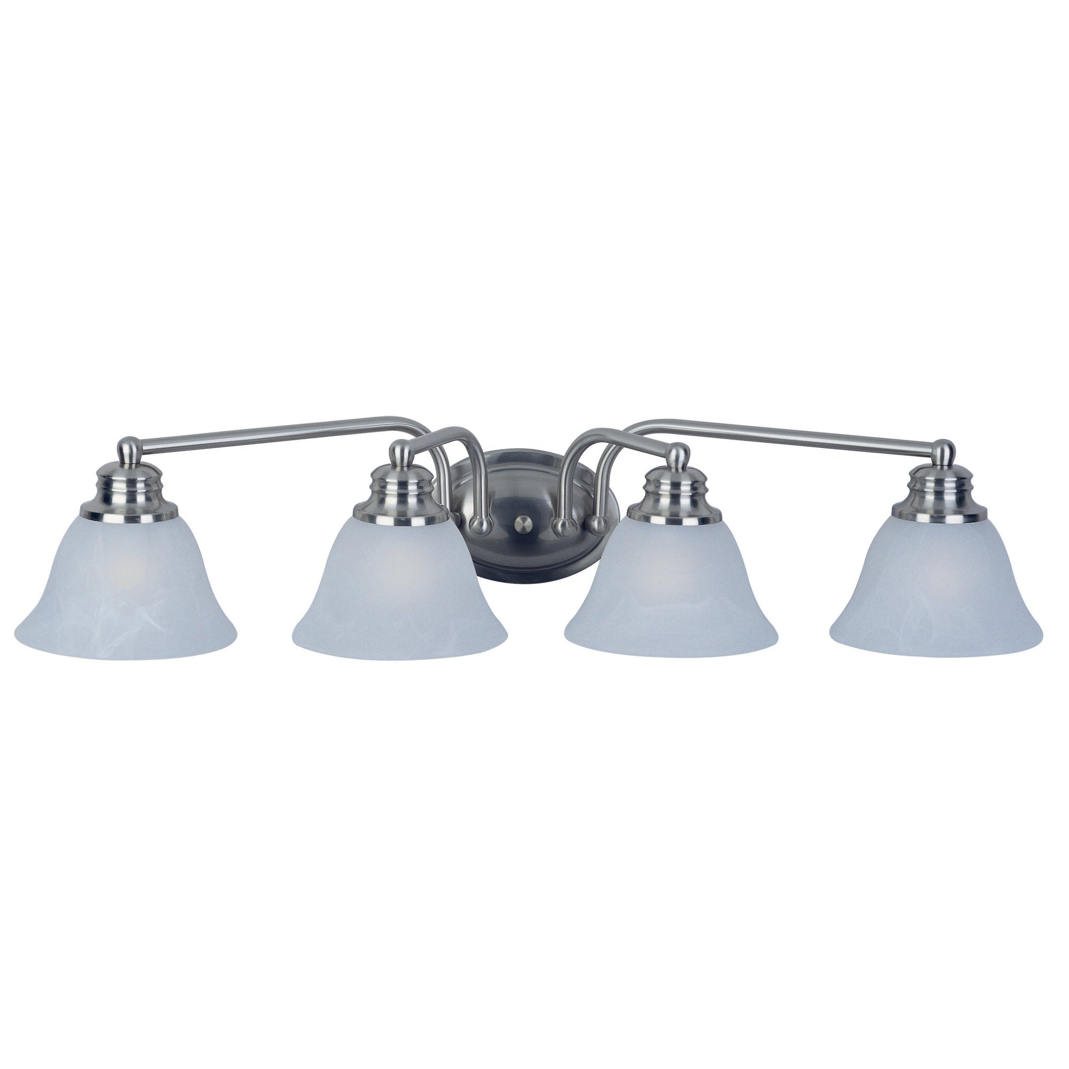 Maxim - 2689FTSN - Four Light Bath Vanity - Malaga - Satin Nickel