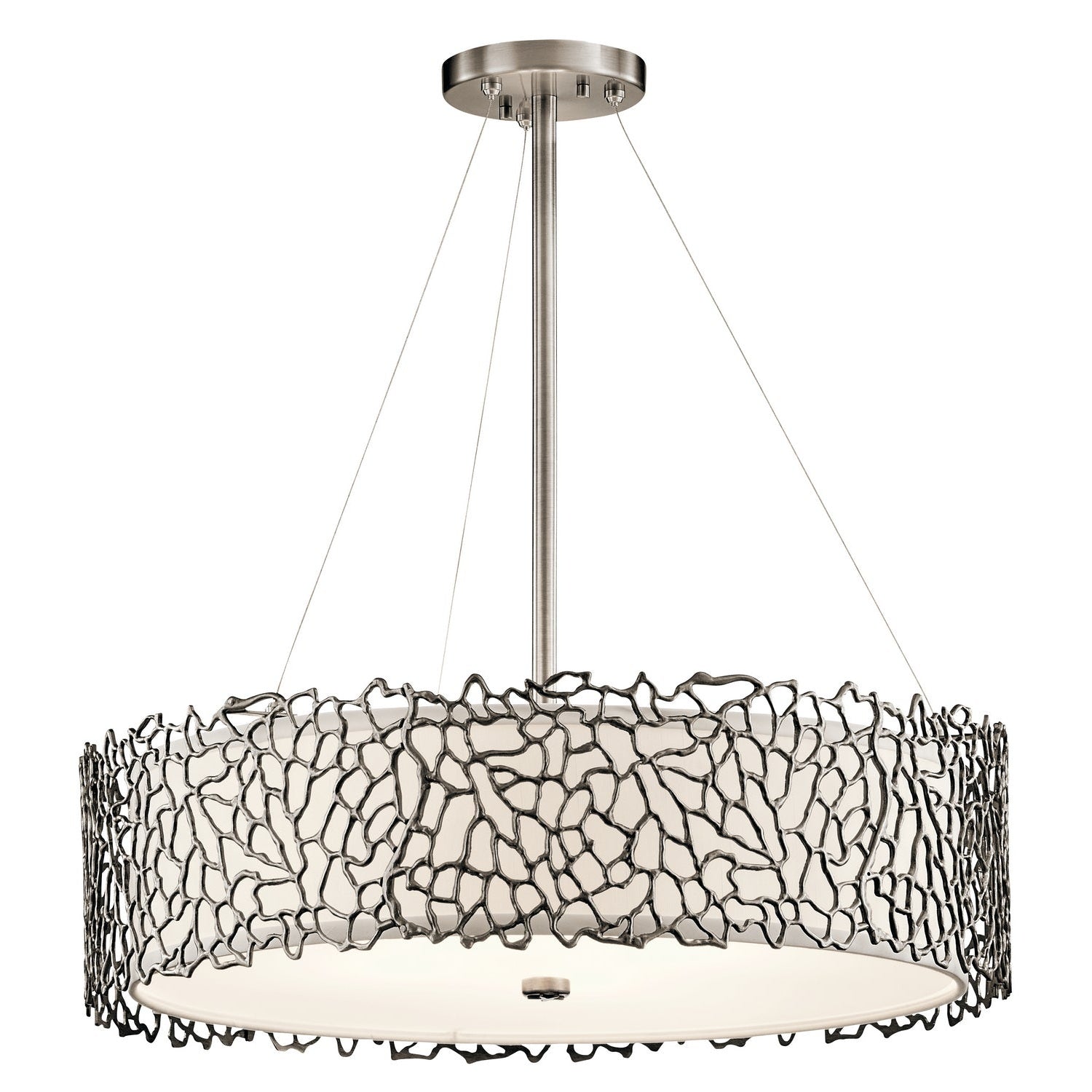 Kichler - 43347CLP - Four Light Chandelier - Silver Coral - Classic Pewter