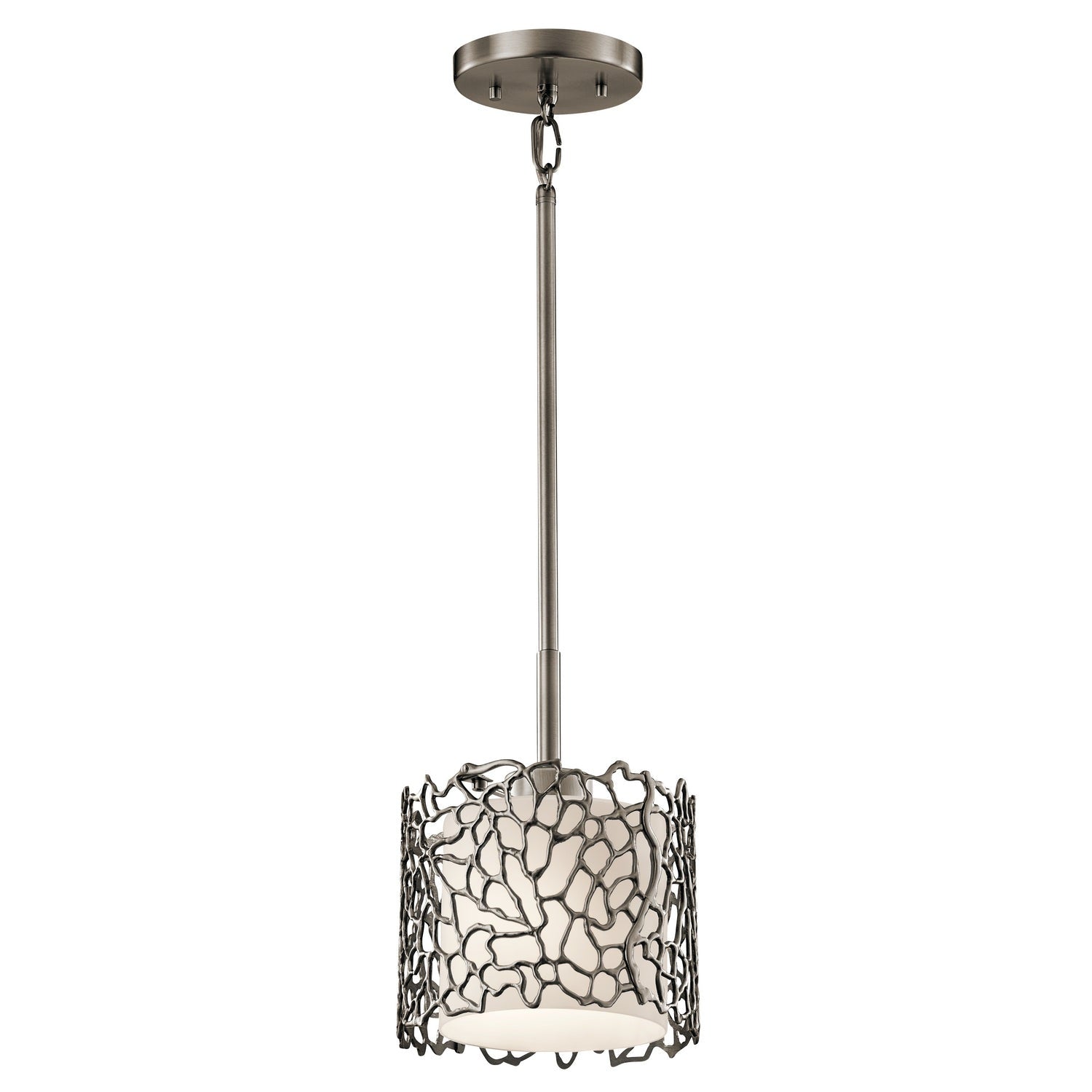Kichler - 43349CLP - One Light Mini Pendant - Silver Coral - Classic Pewter
