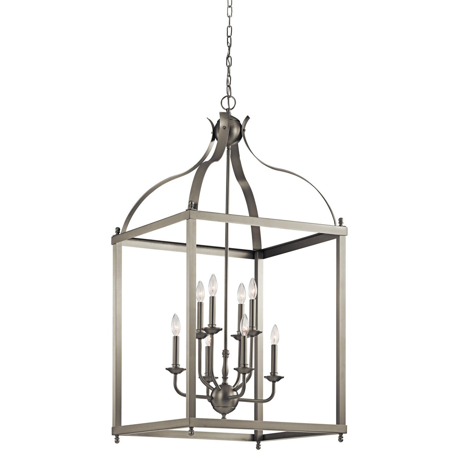 Kichler - 42591NI - Eight Light Foyer Chandelier - Larkin - Brushed Nickel