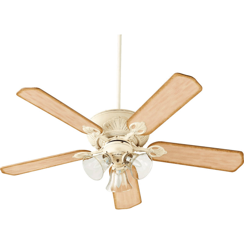 Quorum - 78525-1970 - 52"Ceiling Fan - Chateaux Uni-Pack - Persian White w/ Clear/Seeded