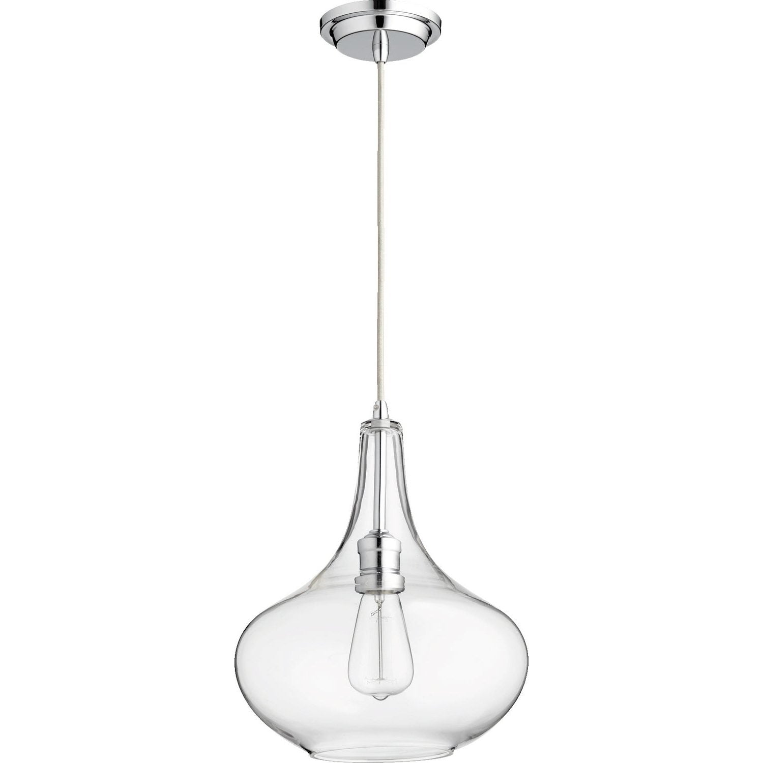 Quorum - 8004-14 - One Light Pendant - 8004 Filament Pendants - Chrome w/ Clear