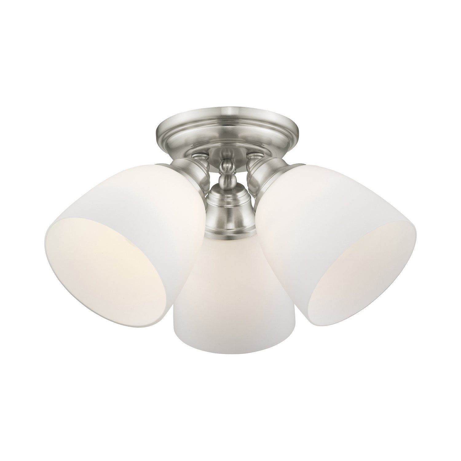 Livex Lighting - 13664-91 - Three Light Ceiling Mount - Somerville - Brushed Nickel