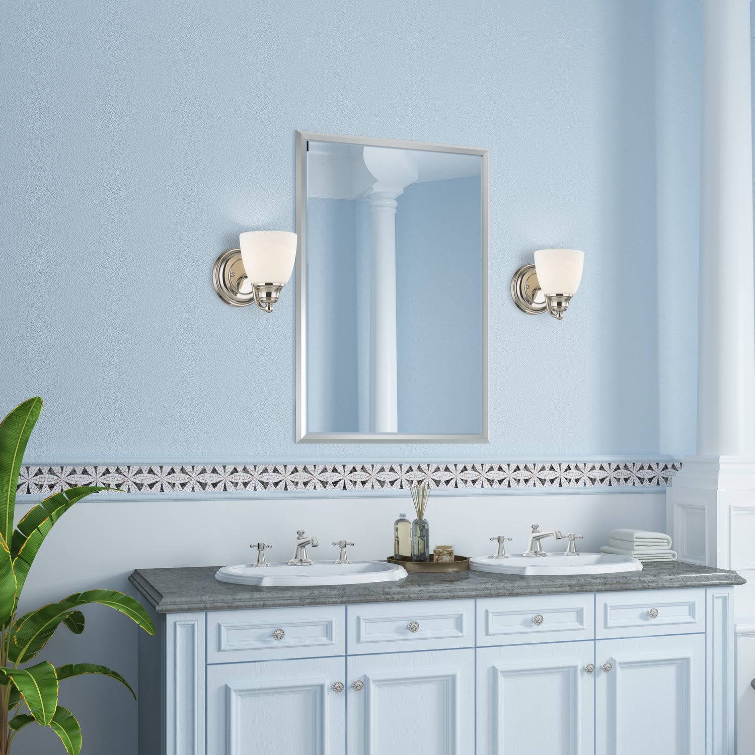 Livex Lighting - 13671-05 - One Light Wall Sconce - Somerville - Polished Chrome