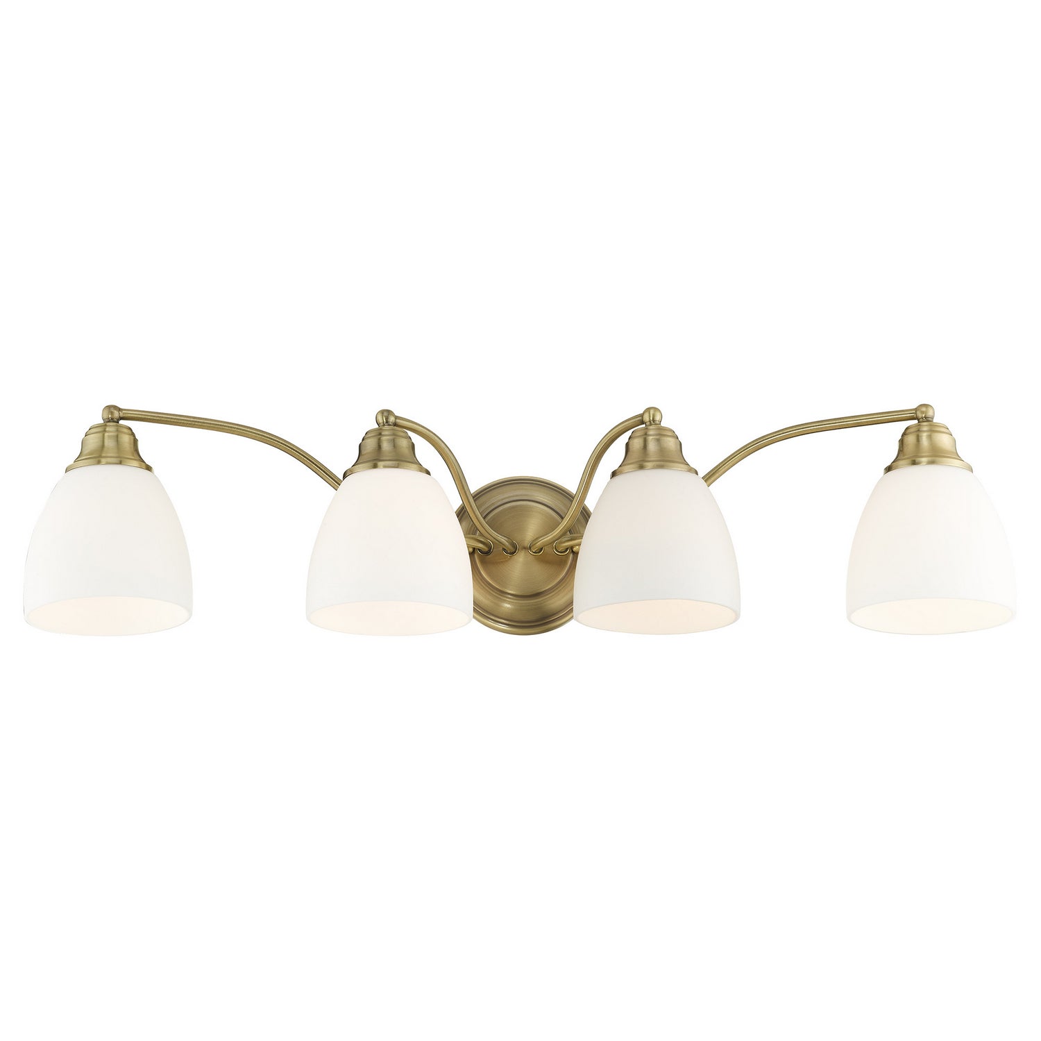 Livex Lighting - 13674-01 - Four Light Bath Vanity - Somerville - Antique Brass