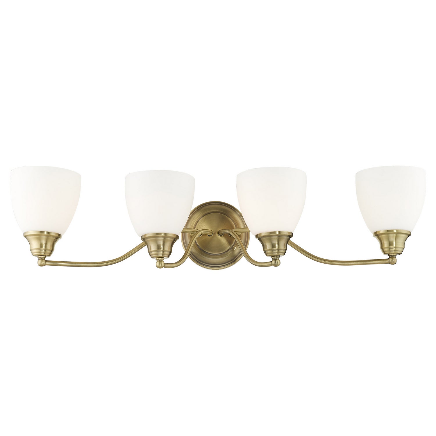 Livex Lighting - 13674-01 - Four Light Bath Vanity - Somerville - Antique Brass