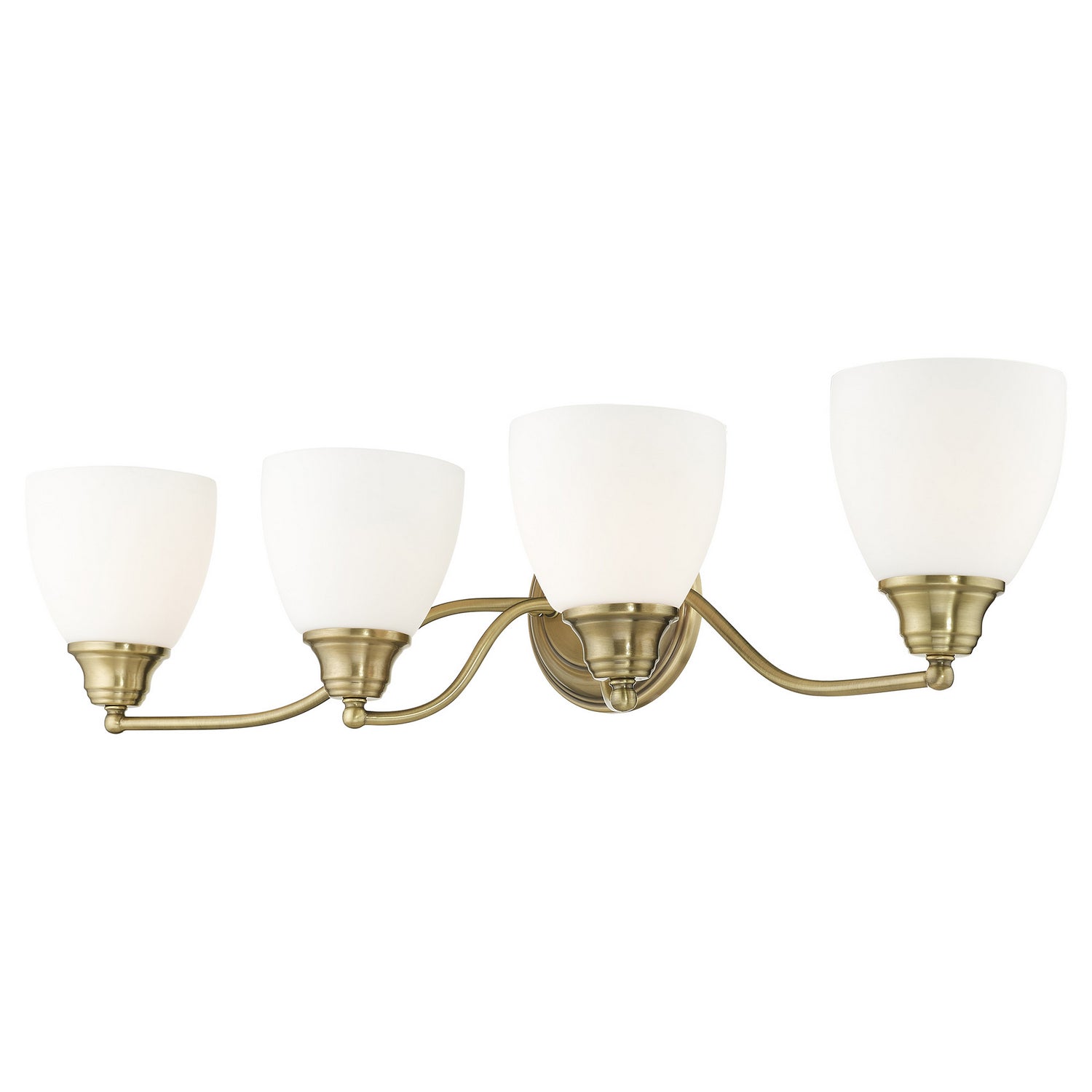 Livex Lighting - 13674-01 - Four Light Bath Vanity - Somerville - Antique Brass