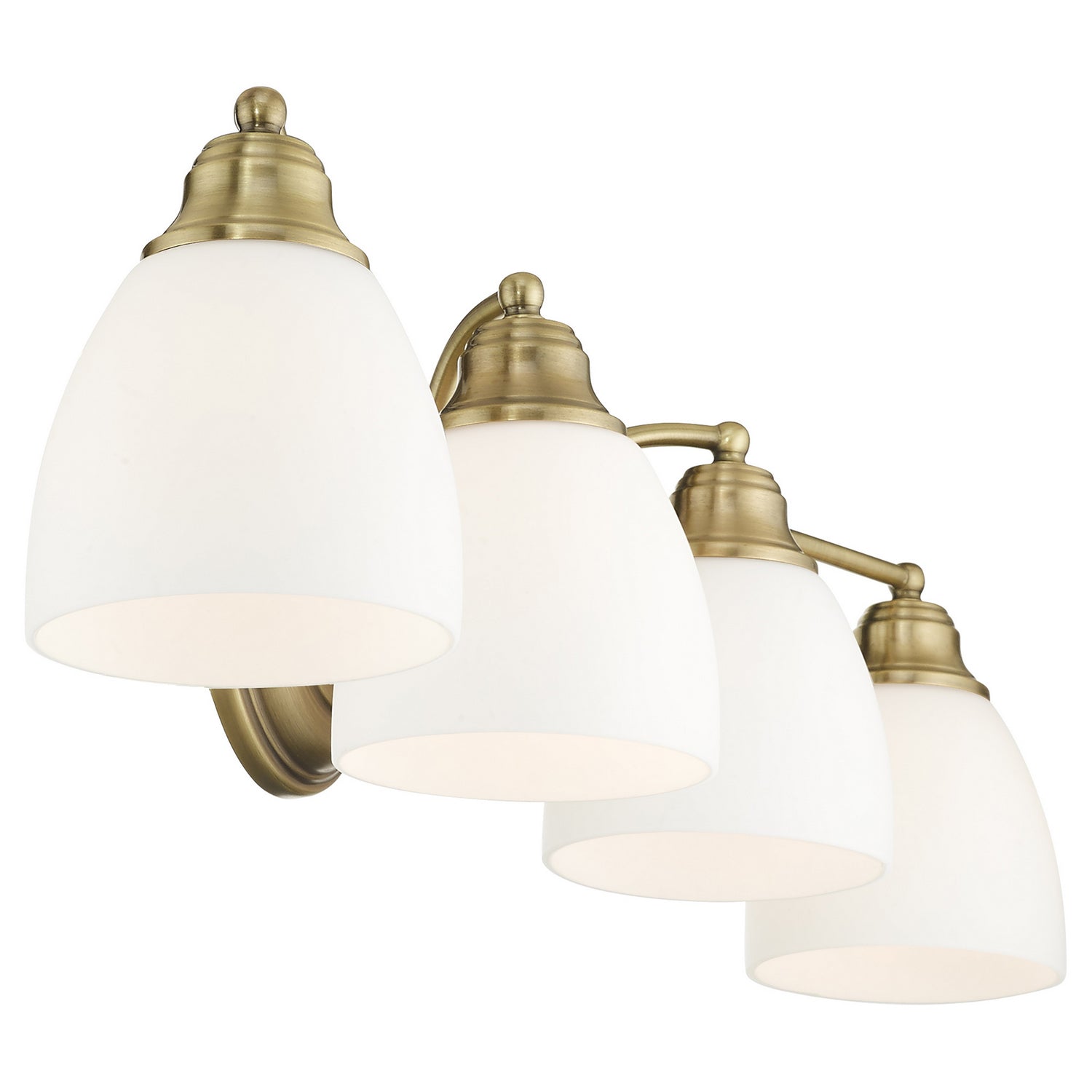 Livex Lighting - 13674-01 - Four Light Bath Vanity - Somerville - Antique Brass