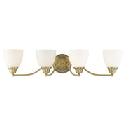 Livex Lighting - 13674-01 - Four Light Bath Vanity - Somerville - Antique Brass