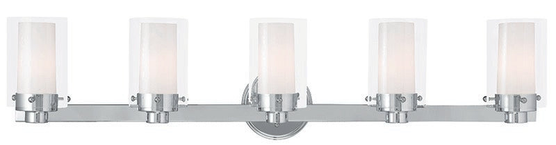 Livex Lighting - 15455-05 - Five Light Bath Vanity - Manhattan - Polished Chrome
