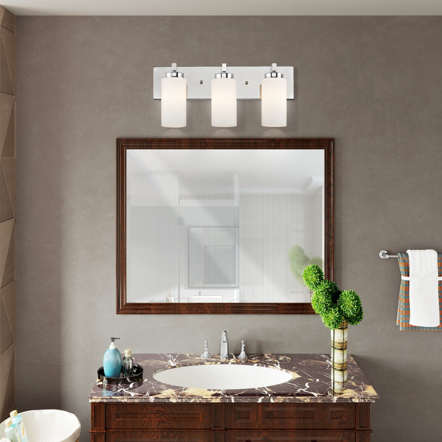 Livex Lighting - 16373-05 - Three Light Bath Vanity - West Lake - Polished Chrome