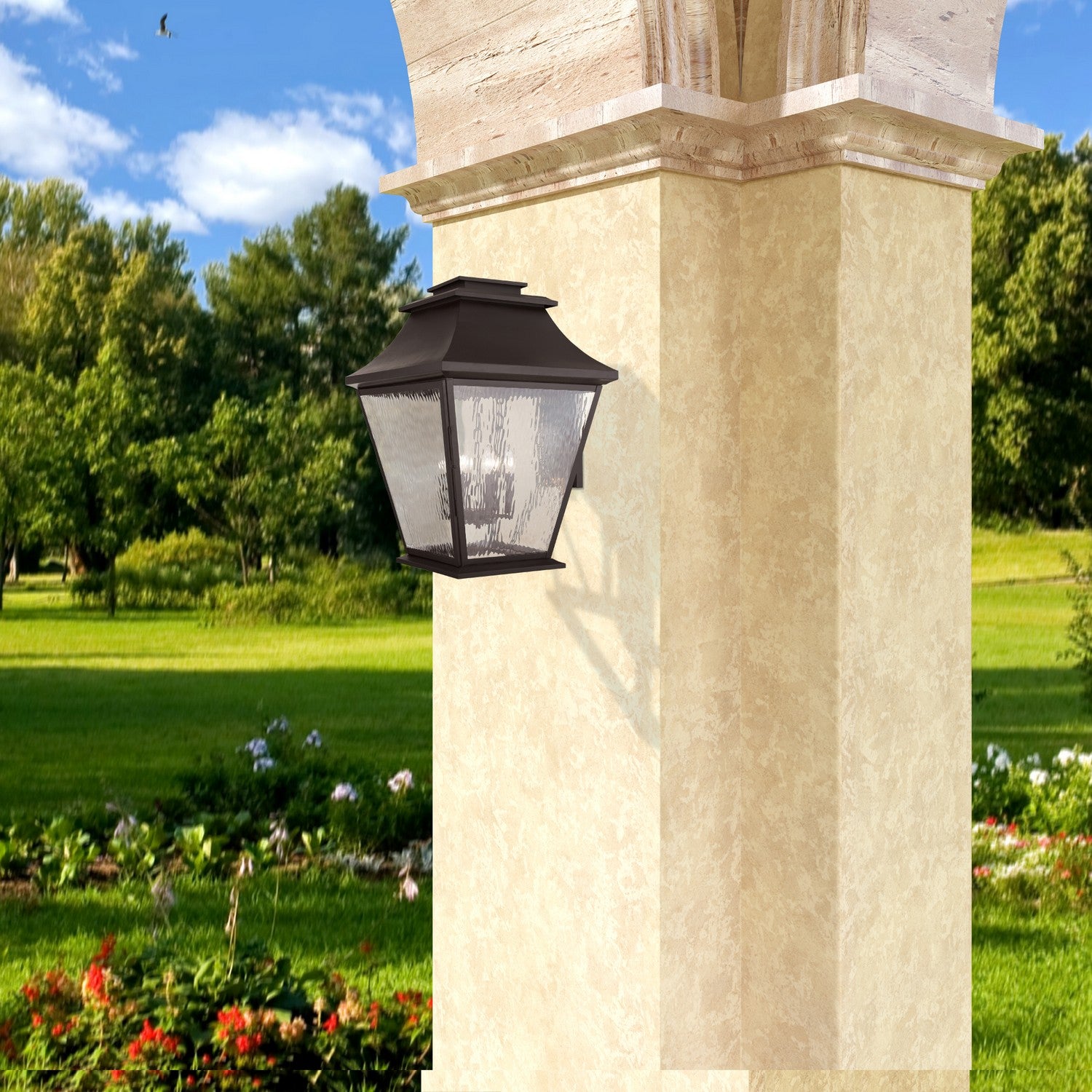 Livex Lighting - 20251-07 - Six Light Outdoor Wall Lantern - Hathaway - Bronze